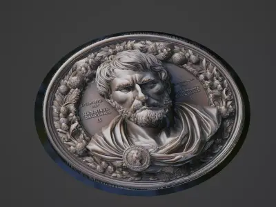 Hannibal Barca Medallion 3D print model buy