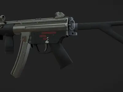 MP5K-PDW Low-poly 3D model
