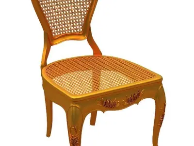 Classical Dining chair  Low-poly 3D model