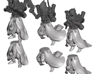 Dark Techno shooters and Vigilants - Extra legs only 3D print model