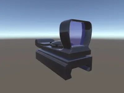 Red Dot Sight Scope Low-poly 3D model