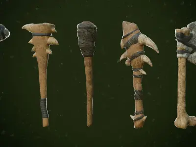 melee weapon Low-poly 3D model