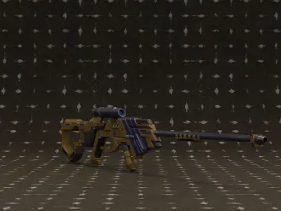 Sci-Fi Rifle Low-poly 3D model