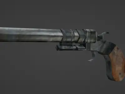Shotgun Pistol Low-poly  Low-poly 3D model