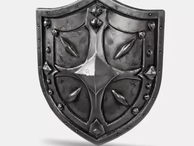 Strong Iron Tower Shield Low-poly 3D model