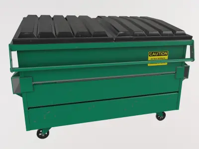 Recycling Dumpster Low-poly 3D model purchase