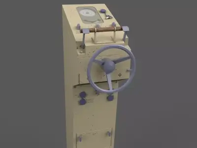 Ship steering wheel Free low-poly 3D model