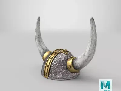 Viking Helmet 01 3D model