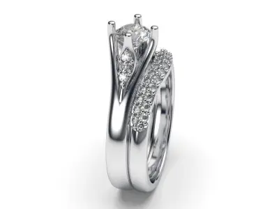 solitaire with ring sizes  8 part S87 3D print model