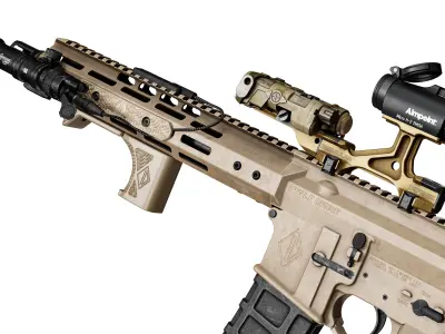 NOVESKE IRREGULAR DEFENSE CHAINSAW RIFLE Low-poly 3D model