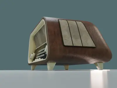 Old Radio Low-poly 3D model