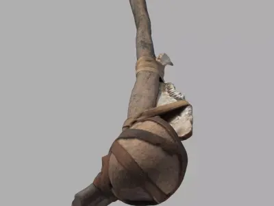 REALISTIC PRIMITIVE  AXE Low-poly 3D model