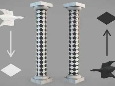 ESCHER COLUMNS 3D model