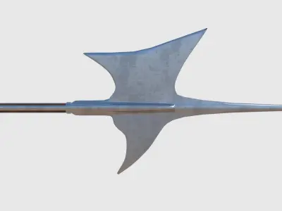 Halberd - Game Ready sword with wooden handle Low-poly 3D model