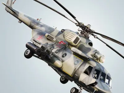Russian Mil Mi-8 AMTSh Terminator 3D model