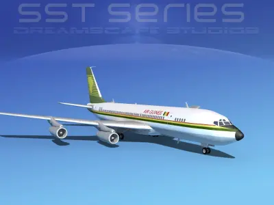 Boeing 707-320 SS Air Guinea 3D model