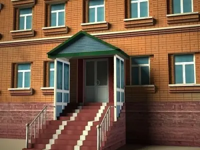Twin Office Building 02 3D model
