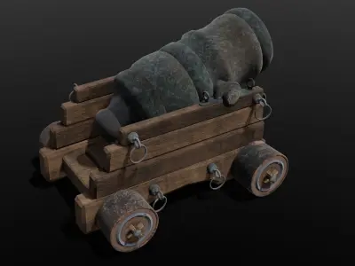 Medieval Defense Structure Low-poly 3D model