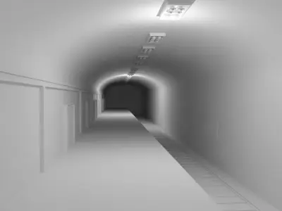 Subway Station No Material 3D model