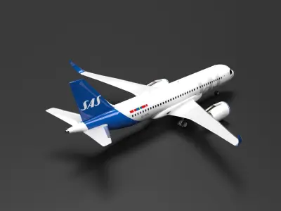 Airbus A320 NEO SAS Livery  3D model