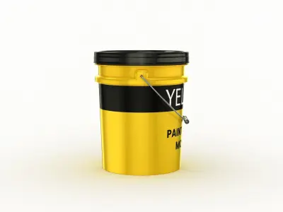 Plastic Paint Bucket Mockup 3D model