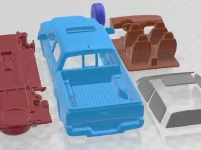 Toyota Tacoma TRD Double Cab 2016 Printable Car  3D print model