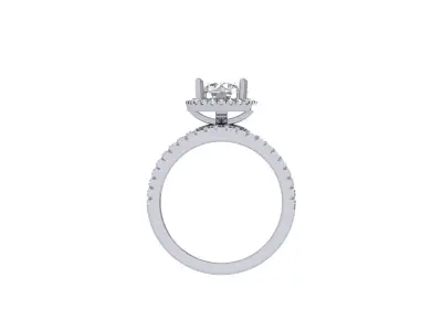 Engagement-ring 3D print model 6