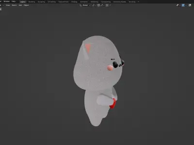 Kawaii cat 3D model