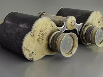  World War II binoculars - Game ready asset  Low-poly 3D model
