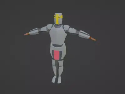 low-poly knight Low-poly 3D model