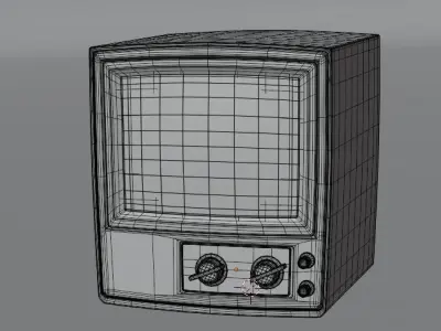 Small Box TV Low-poly 3D model