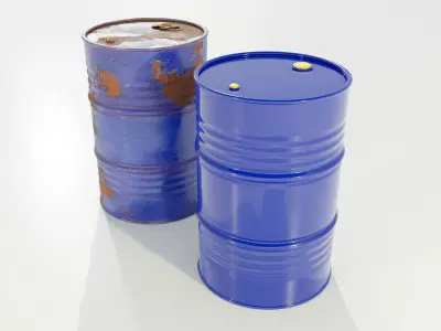 Steel Barrels 3D model