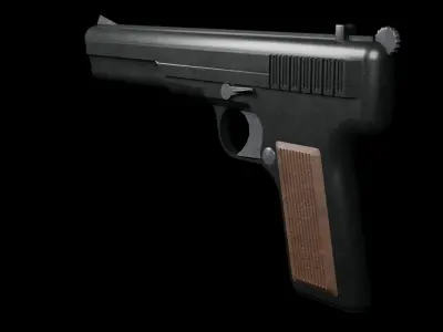 Gun model inspired by Tokarev TT-33 3D model