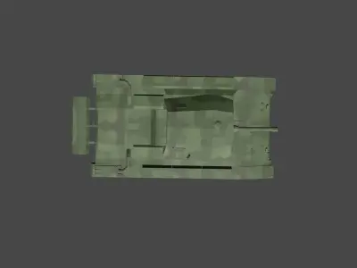 Tank inspired in British Crusader Tank Low-poly 3D model