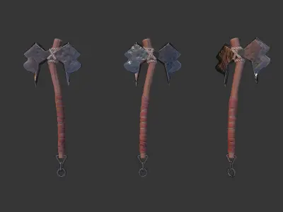Axe Pack C Low-poly 3D model