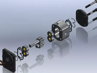 Hydraulic pump 3D model buy