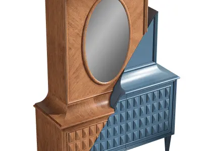 D-vision dresser and mirror 3D model