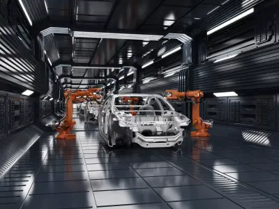 Automobile production workshop 3D model