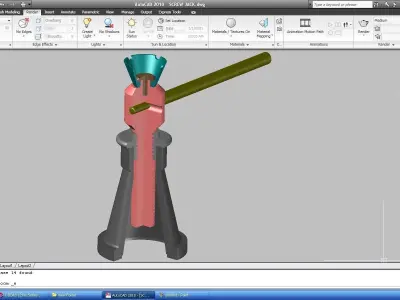 SCREW JACK Free 3D model buy