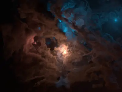 Chaotic Nebula Space for Blender 3D model