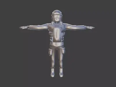 army charachter low poly  Low-poly 3D model