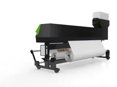 Digital Printer Paper and Fabric 3D model