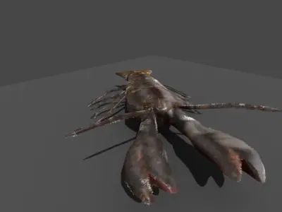 lobster with claws 3D model