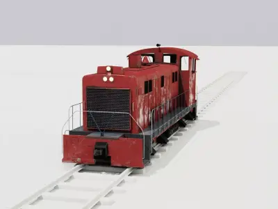Diesel locomotive 3D model textures 4K PBR Low-poly 3D model