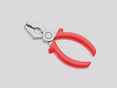 Pliers cartoon Low-poly 3D model