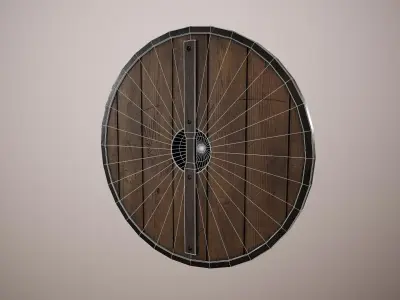 Round Shield 2 Low-poly 3D model