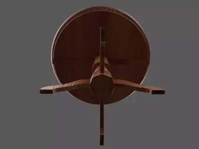 Wooden Dining Table Low-poly 3D model