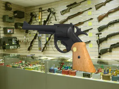 Revolver in gun store 3D model