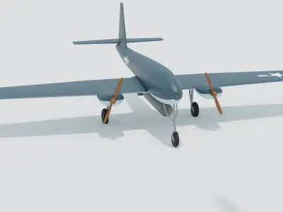 Interstate TDR-1 Low-poly 3D model