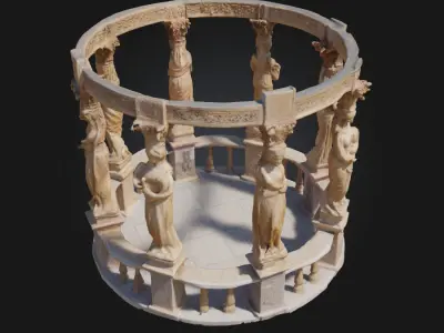 Statuesque Pavilion  Majestic Shelter of Architectural Grandeur 3D model